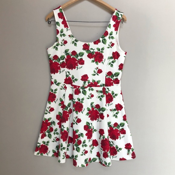 H&M Dresses & Skirts - H&M Sleeveless Floral Tank Dress Roses 14